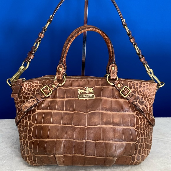Coach Handbags - Vintage Coach Croc Embossed Madison Sophia Satchel